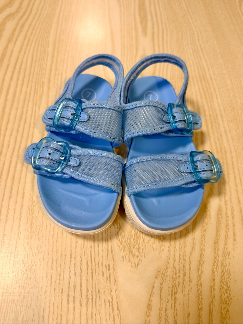 Toddler 7c Cat&Jack Light Blue Double-Strap Velcro Sandals